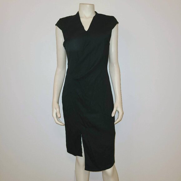 HELMUT LANG Asymmetrical Silk Blend  Dress, Size 6 - Picture 1 of 4